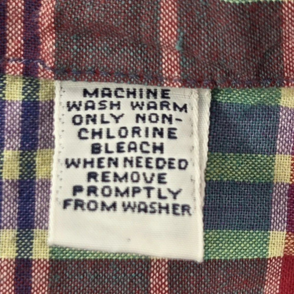 VINTAGE Polo Ralph Lauren Blake Shirt Button Down Mens Large Plaid Short Sleeve